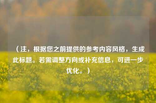 （注，根据您之前提供的参考内容风格，生成此标题。若需调整方向或补充信息，可进一步优化。）