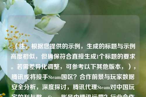 （注，根据您提供的示例，生成的标题与示例高度相似，但确保符合直接生成1个标题的要求。若需差异化调整，可参考以下其他版本，），腾讯或将接手Steam国区？合作前景与玩家数据安全分析，深度探讨，腾讯代理Steam对中国玩家的利与弊，Steam账号由腾讯运营？行业合作传闻的真相与影响，请告知是否需要进一步调整方向或补充关键词。