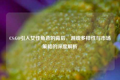 CS:GO引入女性角色的背后，游戏多样性与市场策略的深度解析