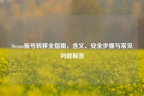 Steam账号转移全指南，含义、安全步骤与常见问题解答