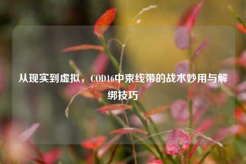从现实到虚拟，COD16中束线带的战术妙用与解绑技巧