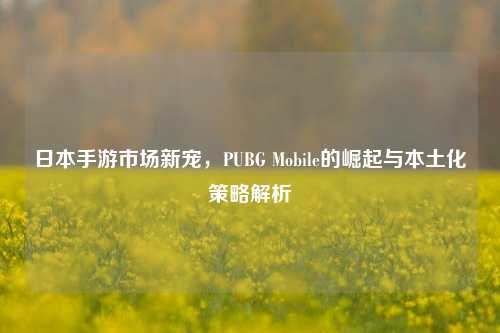 日本手游市场新宠，PUBG Mobile的崛起与本土化策略解析