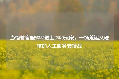 当怪兽客服95539遇上CSGO玩家，一场荒诞又硬核的人工服务转接战