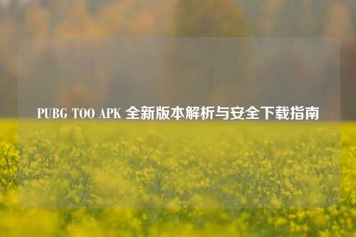 PUBG TOO APK 全新版本解析与安全下载指南