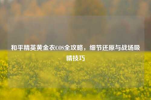 和平精英黄金衣COS全攻略，细节还原与战场吸睛技巧