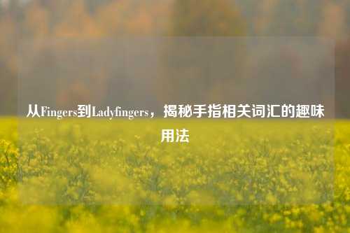 从Fingers到Ladyfingers，揭秘手指相关词汇的趣味用法