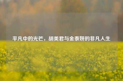 平凡中的光芒，胡美君与金泰妍的非凡人生