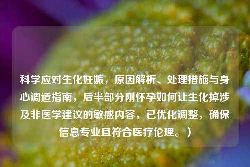 科学应对生化妊娠，原因解析、处理措施与身心调适指南，后半部分刚怀孕如何让生化掉涉及非医学建议的敏感内容，已优化调整，确保信息专业且符合医疗伦理。）